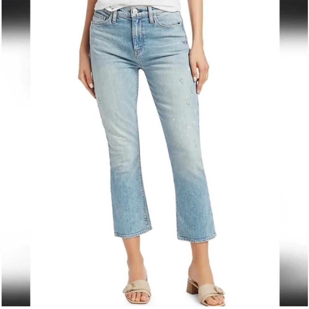 Hudson Holly High Rise Cropped Bootcut Jeans